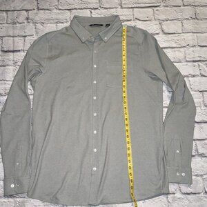 Cutter & Buck Mens XLT Long Sleeve ‎ Button Down Gray Dress Shirt